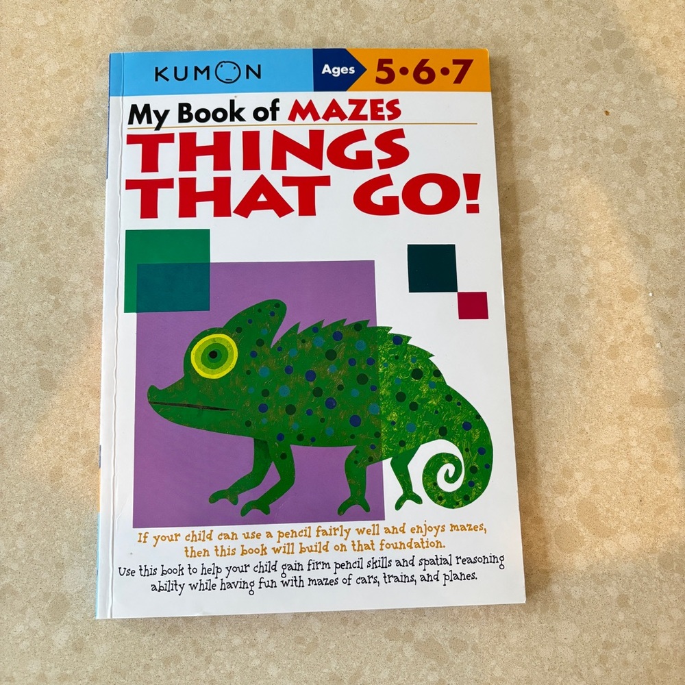 NWOT My Book of Mazes Things That Go